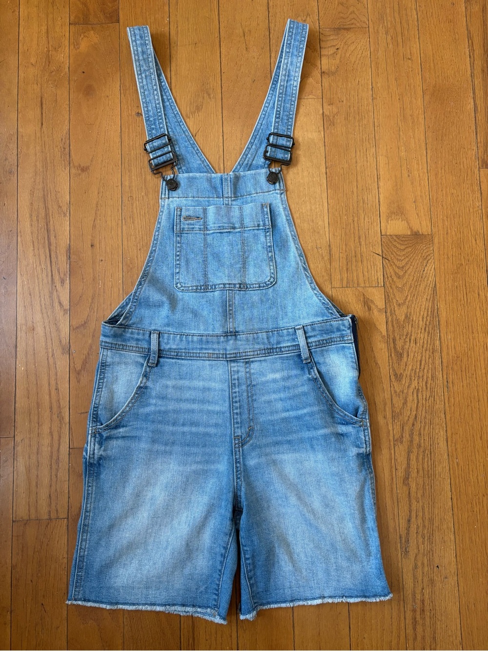 GAP Light Blue Denim Short Overalls - Relaxed Fit